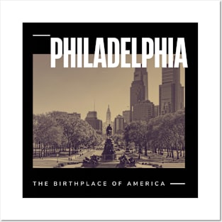 Philadelphia cityscape Posters and Art